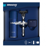 Подарунковий набір Gillette Mach3 бритва + гель для гоління + дорожній чохол - image-0